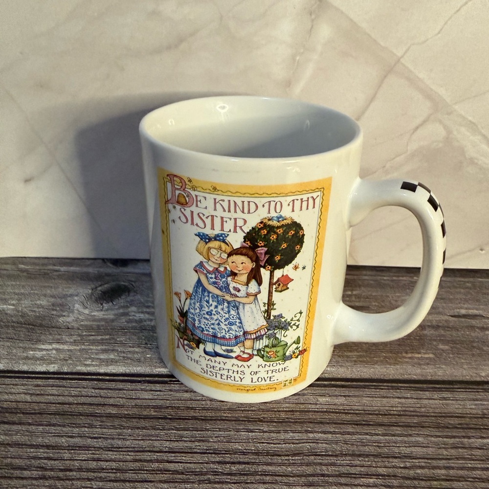 Mary Engelbreit coffee mug “Be Kind To Thy Sister”